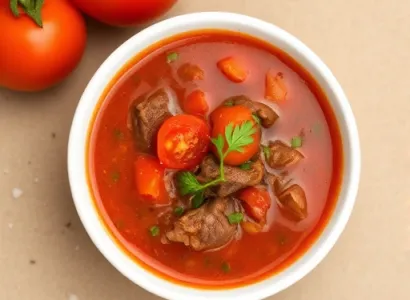 Soupe au bœuf et tomate