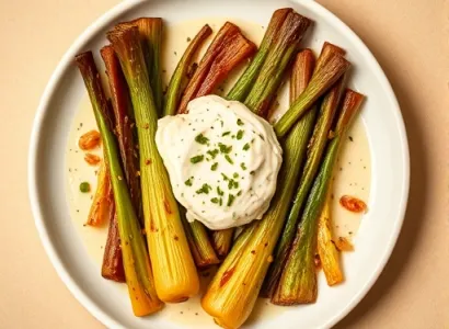 Céleri braisé au fromage de chèvre