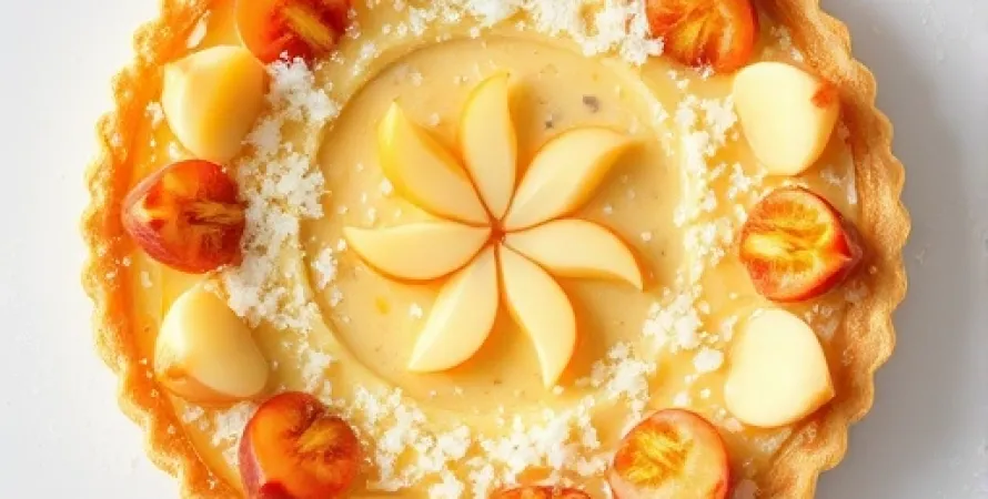 Tarte aux peches croustillante