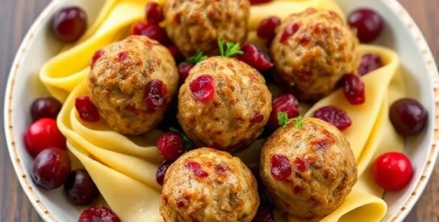 Boulettes de dinde aux cranberries