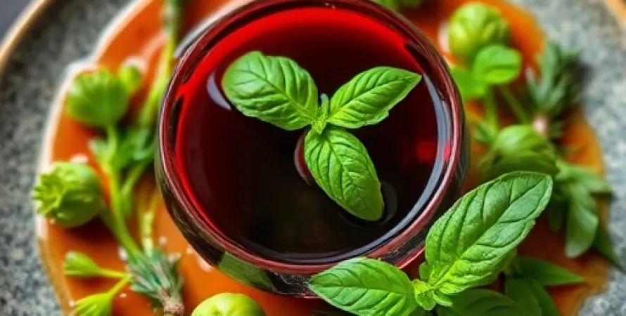 Vinaigre herbal au basilic