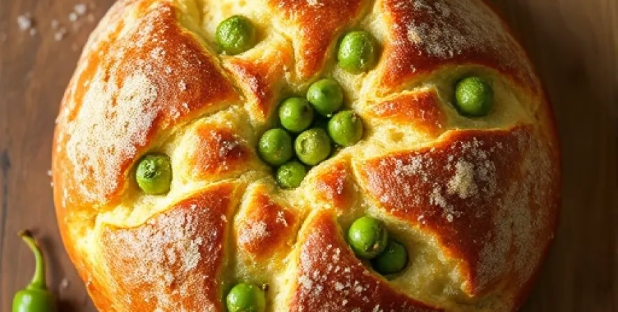 Pain aux pois chiches et jalapeno