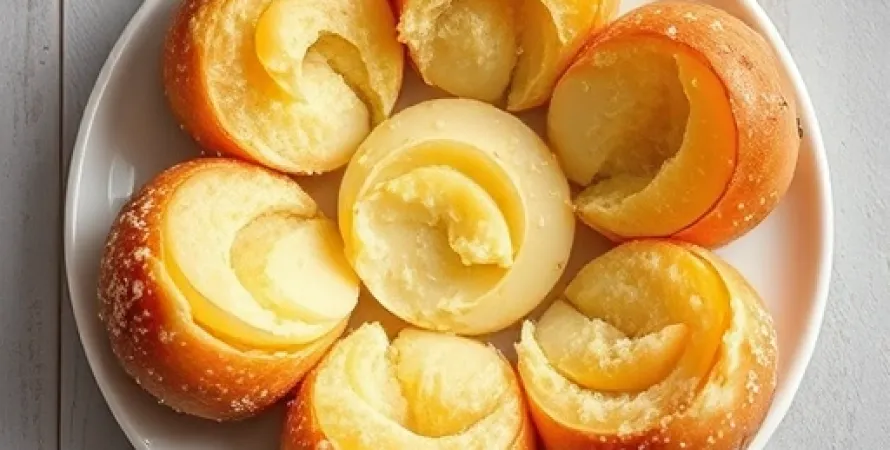 Poches de fromage crémeux et pomme