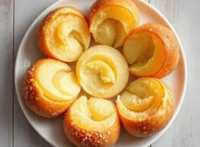 Poches de fromage crémeux et pomme
