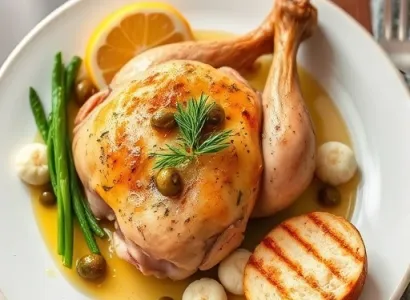 Poulet au citron et capers