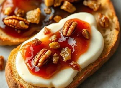 Tartine fromage et fruit