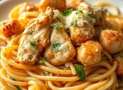 Poulet italien aux pâtes