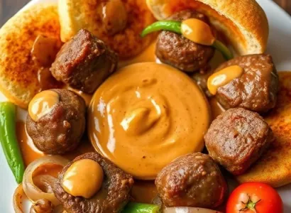 Bites de boeuf à la peanut