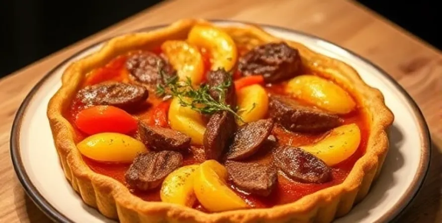 Tarte au courge et boeuf