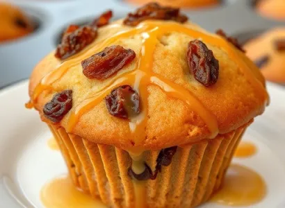 Muffins aux raisins caramelisés
