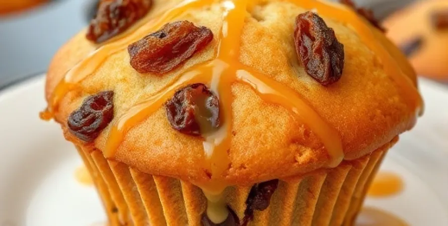 Muffins aux raisins caramelisés