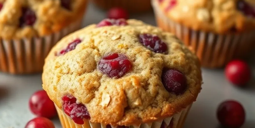 Muffins au citron et aux canneberges