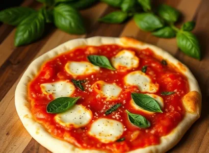 Pâte à pizza avec sauce tomate