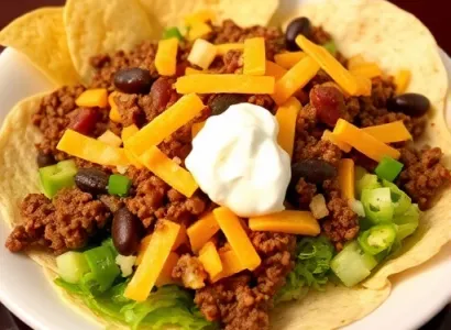 Salade de tacos avec crème sure