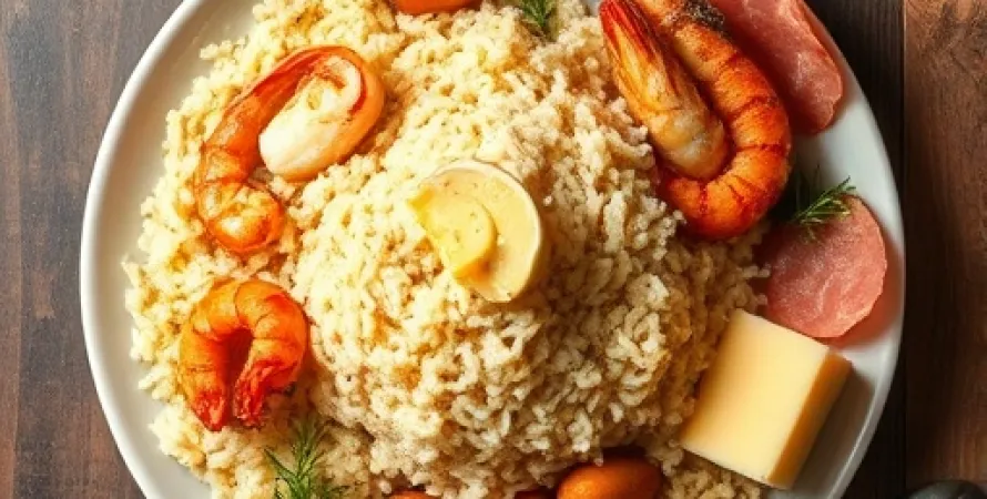 Pilaf de Riz au Saumon et Fromage