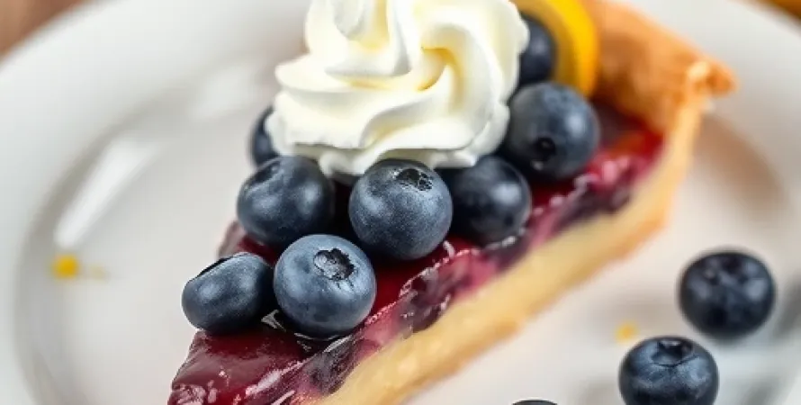 Tarte au citron et aux bleuets