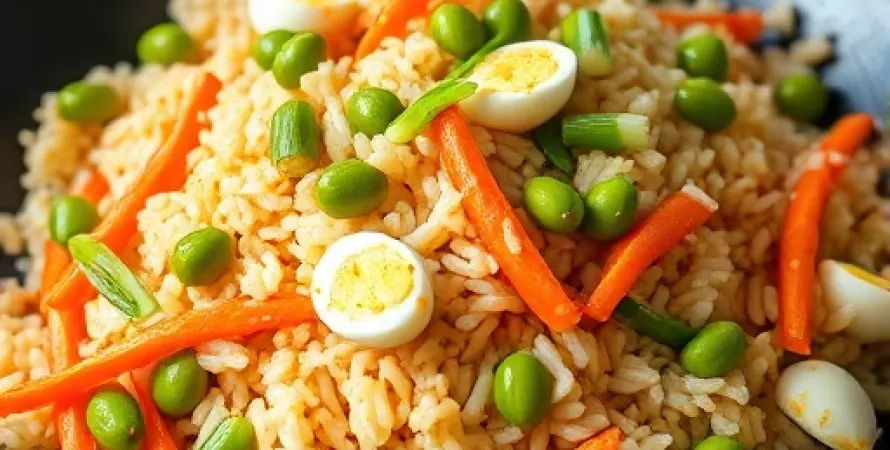 Riz Frit aux Edamame