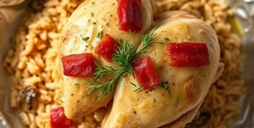 Poulet au bacon et riz
