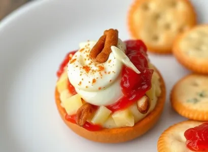 Amuse-gueule au fromage et framboise
