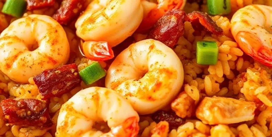 Jambalaya de crevettes et de crabe