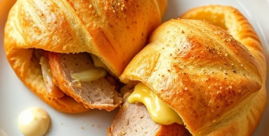 Croissants au poulet au curry