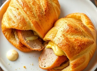 Croissants au poulet au curry