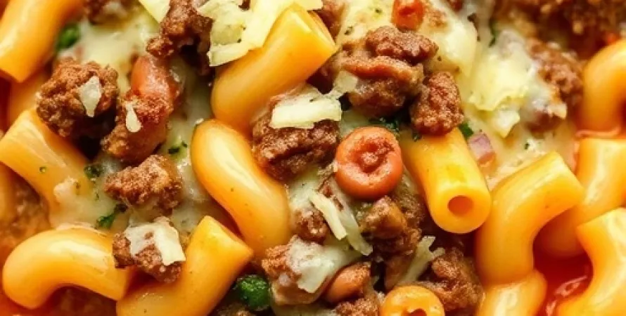 Macaroni au fromage et boeuf