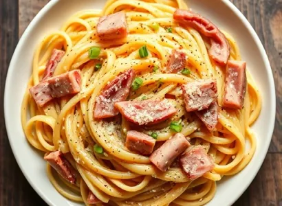 Fettuccine à la sauce oignon française