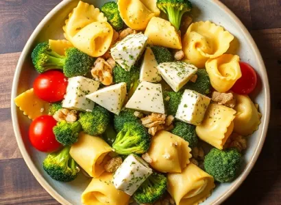 Tortellini au fromage et brocolis