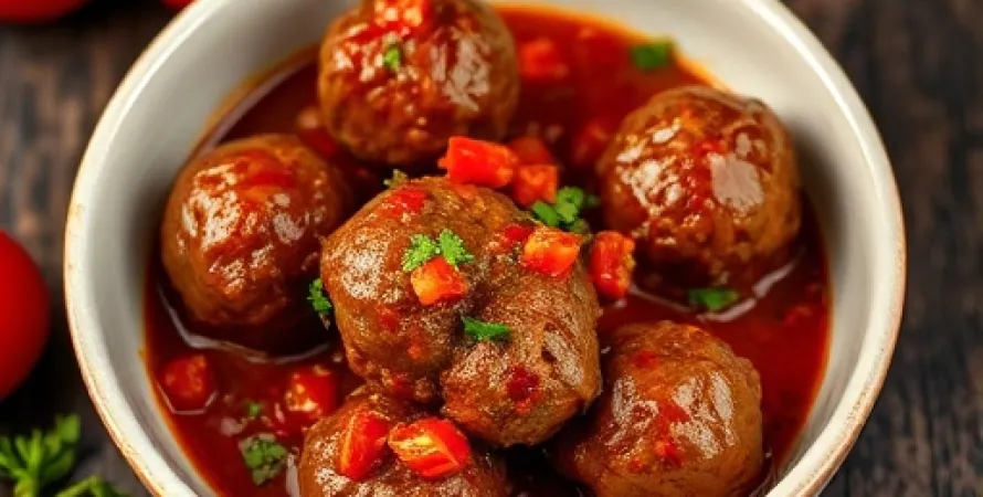 Boulettes de viande épicées aux tomates