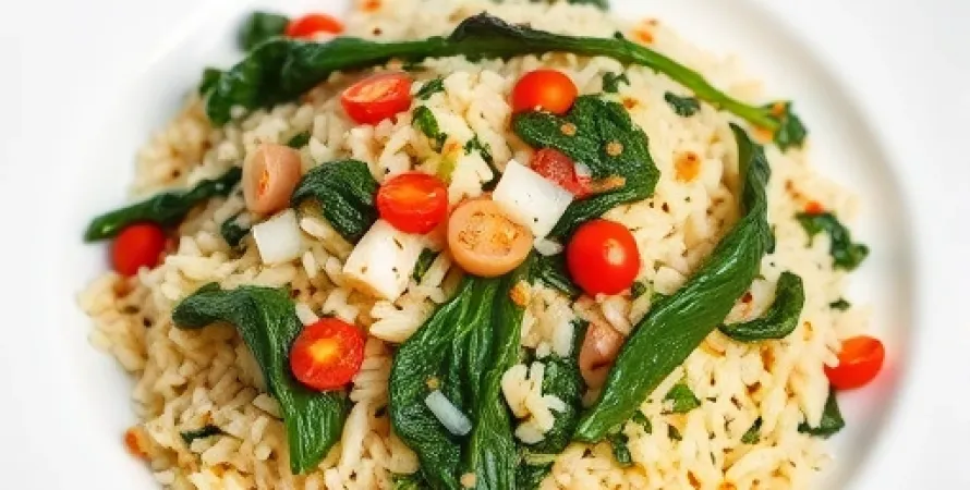 Pilaf d'épinards