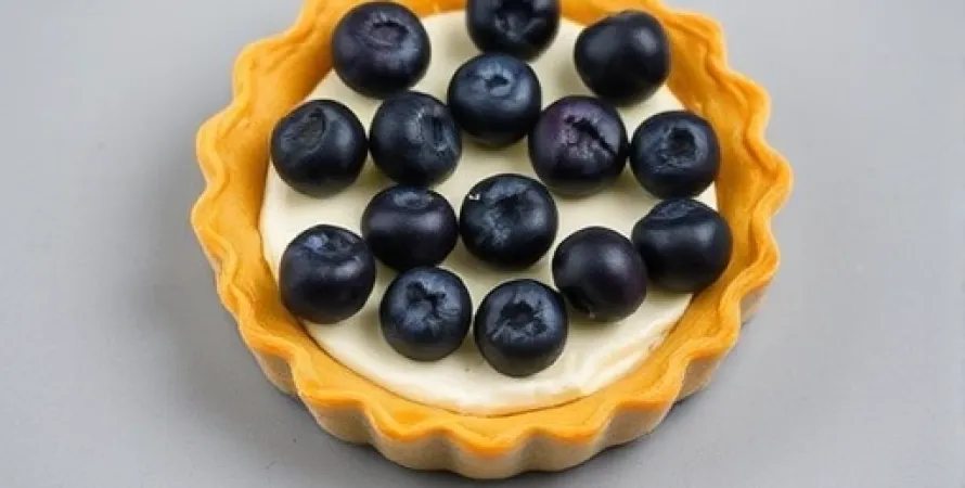 Tarte au fromage de chèvre et aux myrtilliers