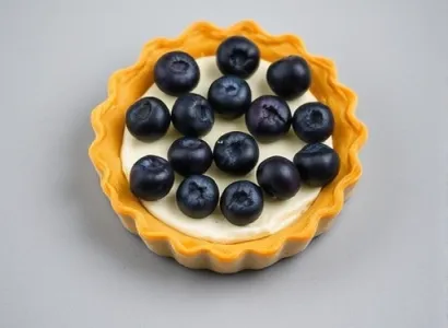 Tarte au fromage de chèvre et aux myrtilliers