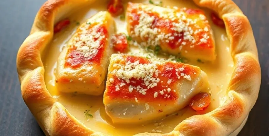 Tourte de poulet au fromage