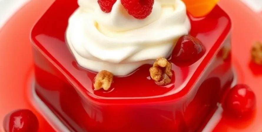 Jello de cranberries et raspberry