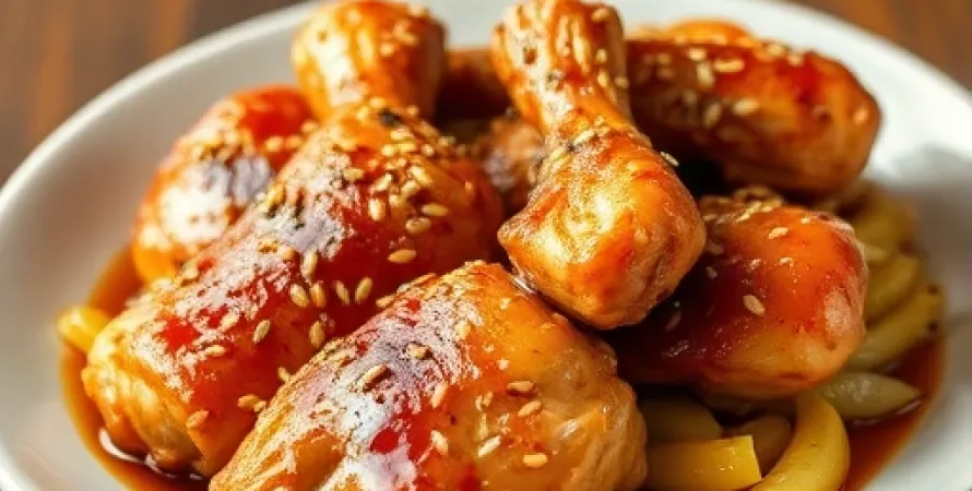 Poulets aux sésames et gingembre