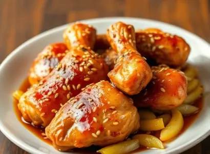 Poulets aux sésames et gingembre