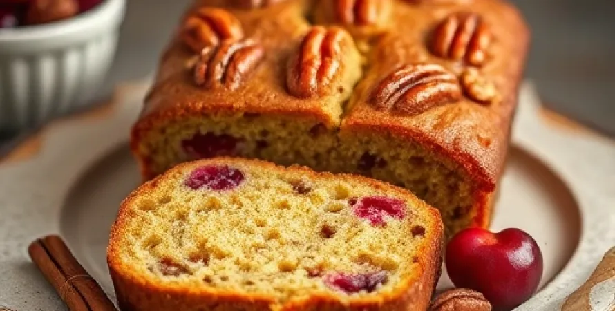 Pain aux pecans et cerises