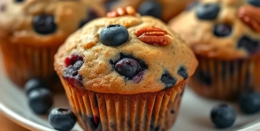 Muffins aux bleuets et pacanes