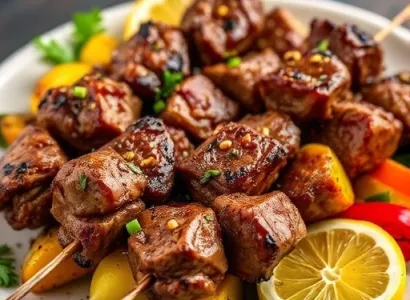 Brochettes d'agneau épicées