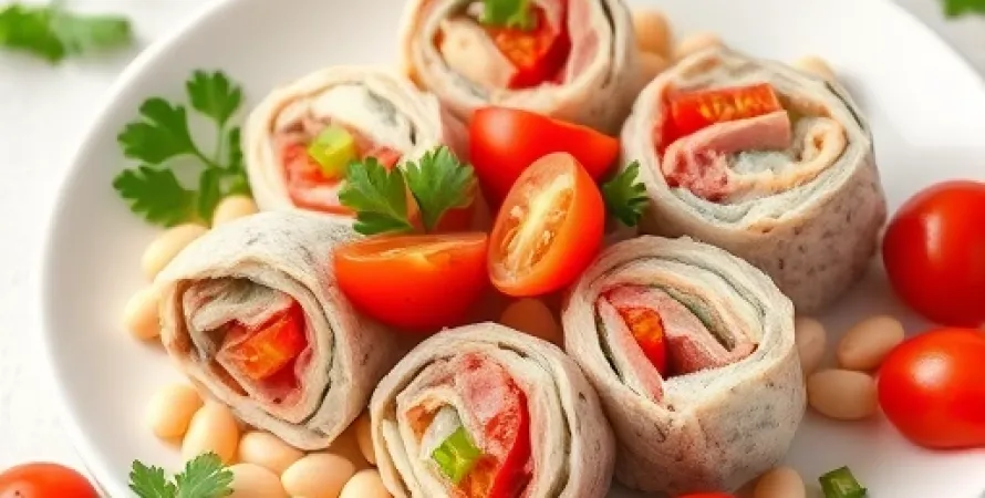 Rouleaux de thon aux haricots blancs