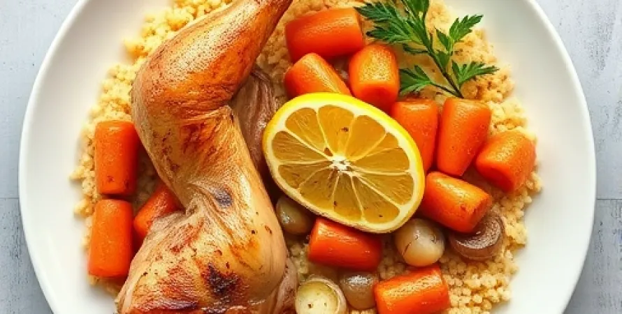 Poulet au citron et aux carottes