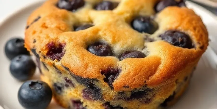 Gâteau aux bleuets et au café