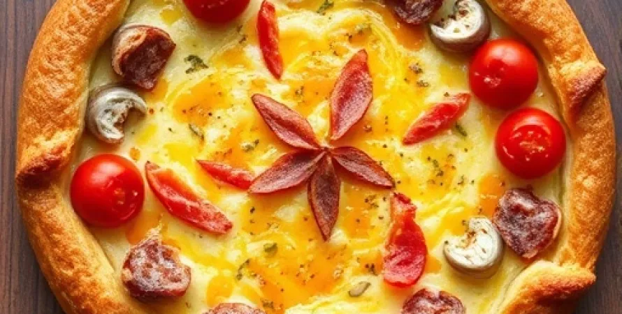 Flan savoureux au bacon et fromage