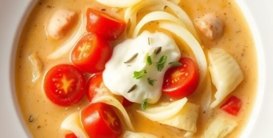 Potage de chou et tomate