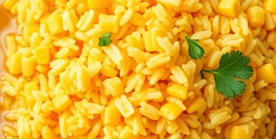 Riz au safran et maïs sucré