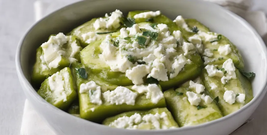 Purée onctueuse de courgettes à la feta