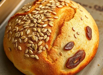 Pain aux graines de lin et de tournesol