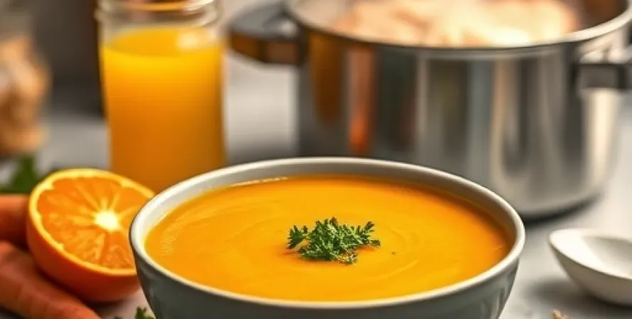 Potage de carottes au gingembre