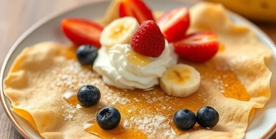 Crêpes à l'avoine et à la banane